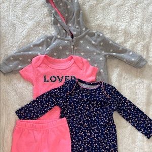 4-Piece Carter’s Baby Girl Clothing